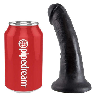 Dildo Realistico King Cock Nero con Base Ventosa e Compatibilità Imbracatura
